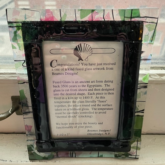 Fused Glass Frame by Beames Designs! for a 3.5”x5” - Picture 3 of 6